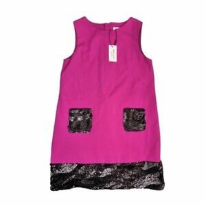 NWT Milly Minis Sleeveless Sequin Shift Special Occasion/ Party Dress Size 12